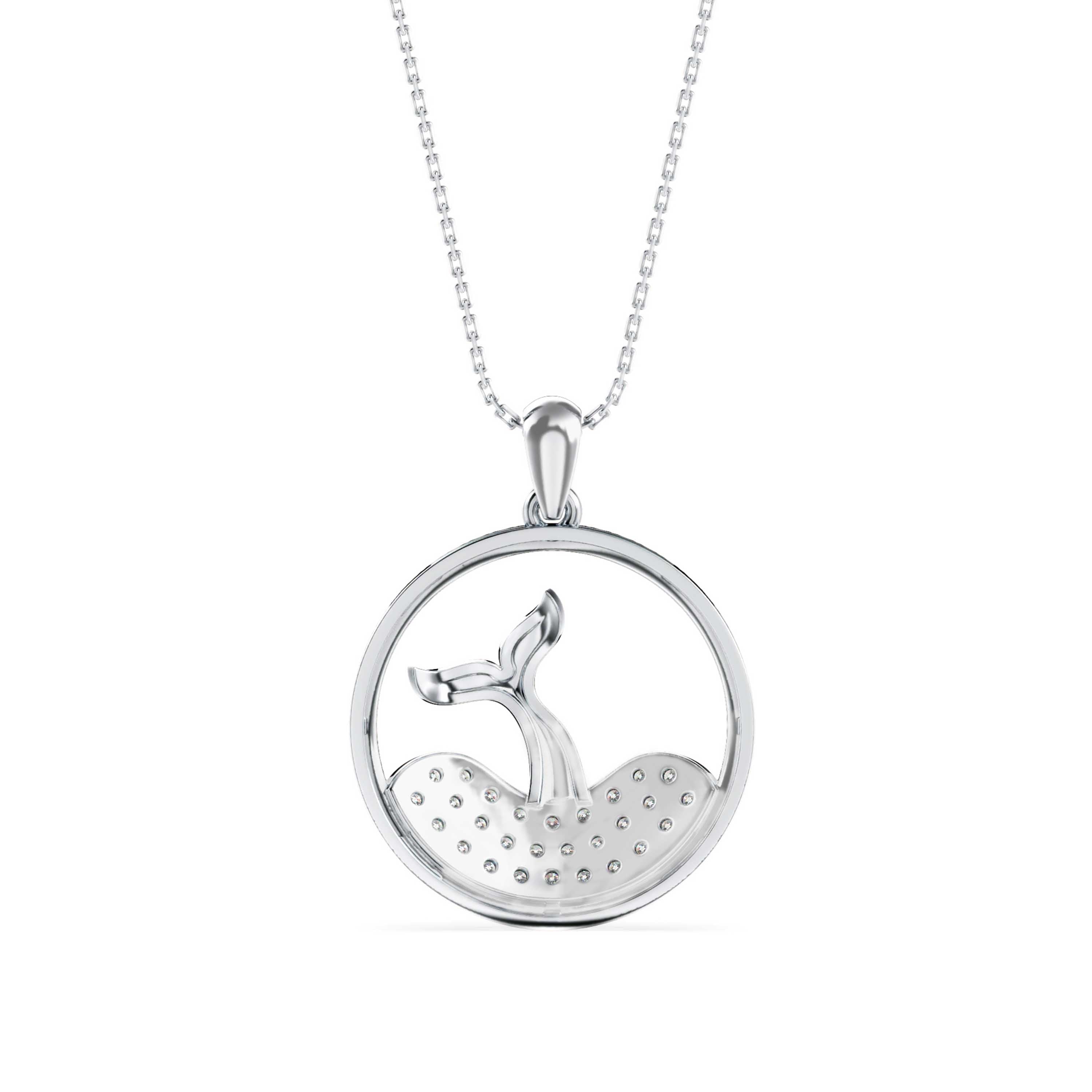 Gleam Diamond Pendant-Silver