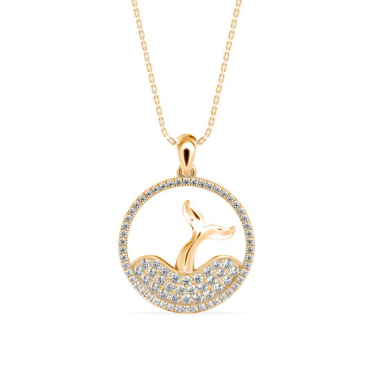 Gleam Diamond Pendant-Golden