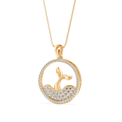Gleam Diamond Pendant-Golden
