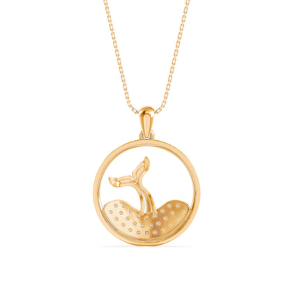 Gleam Diamond Pendant-Golden
