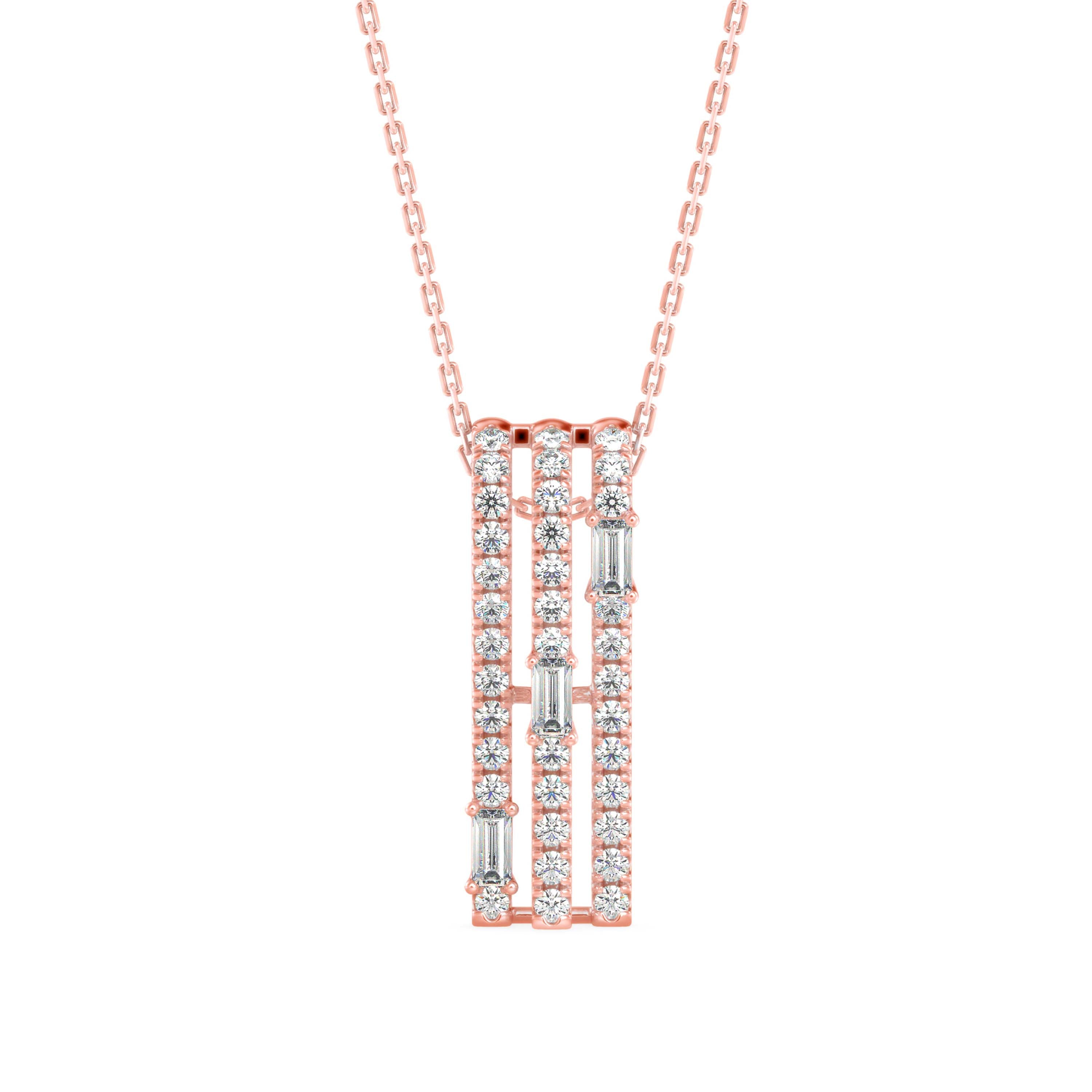 Savor Charm Diamond Pendant-Rose Gold