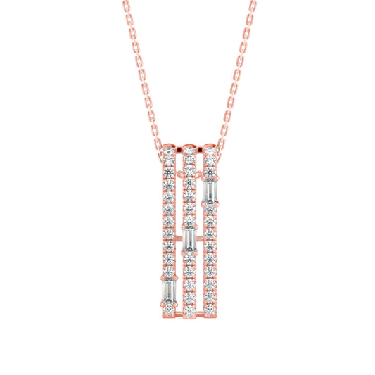 Savor Charm Diamond Pendant-Rose Gold