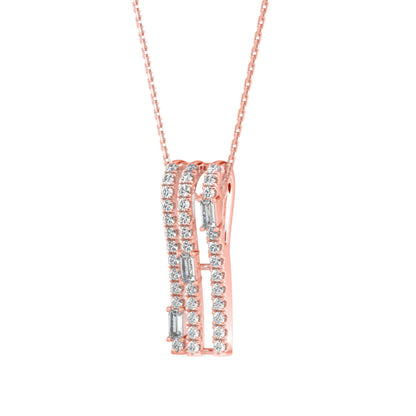 Savor Charm Diamond Pendant-Rose Gold
