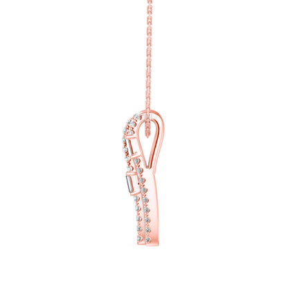 Savor Charm Diamond Pendant-Rose Gold