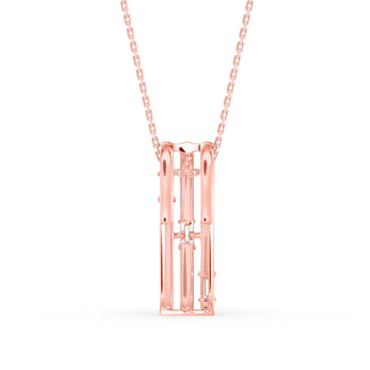 Savor Charm Diamond Pendant-Rose Gold