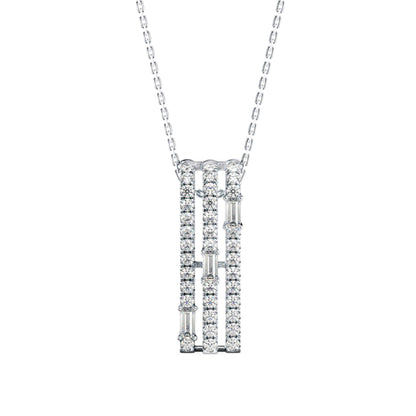 Savor Charm Diamond Pendant-Silver