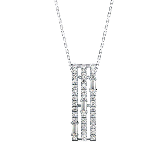 Savor Charm Diamond Pendant-Silver