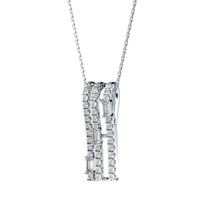 Savor Charm Diamond Pendant-Silver