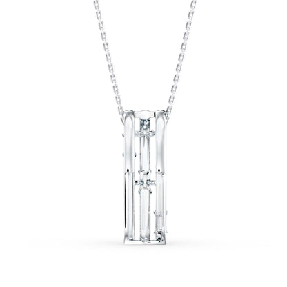 Savor Charm Diamond Pendant-Silver