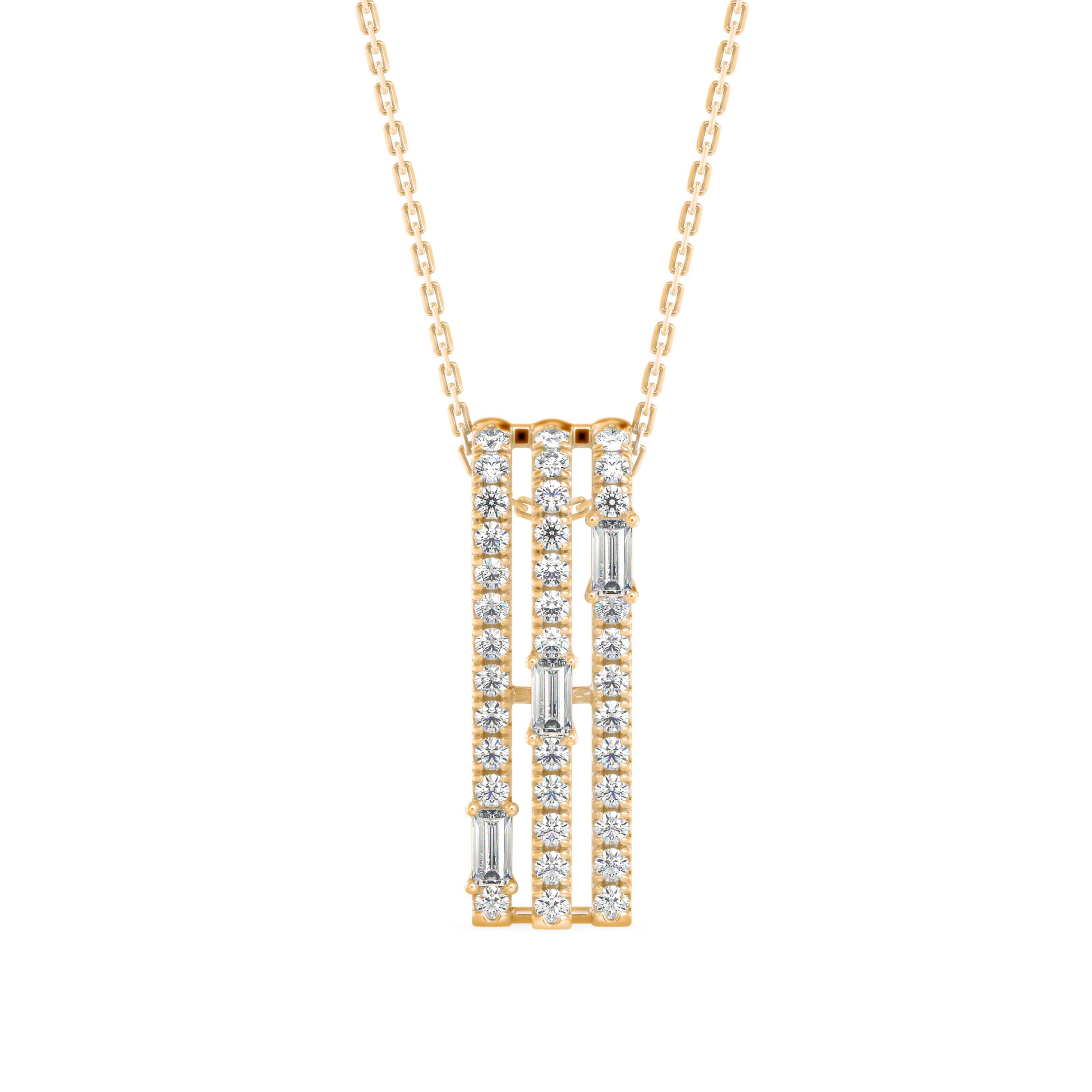 Savor Charm Diamond Pendant-Golden