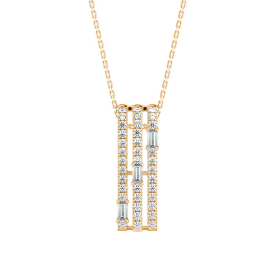 Savor Charm Diamond Pendant-Golden