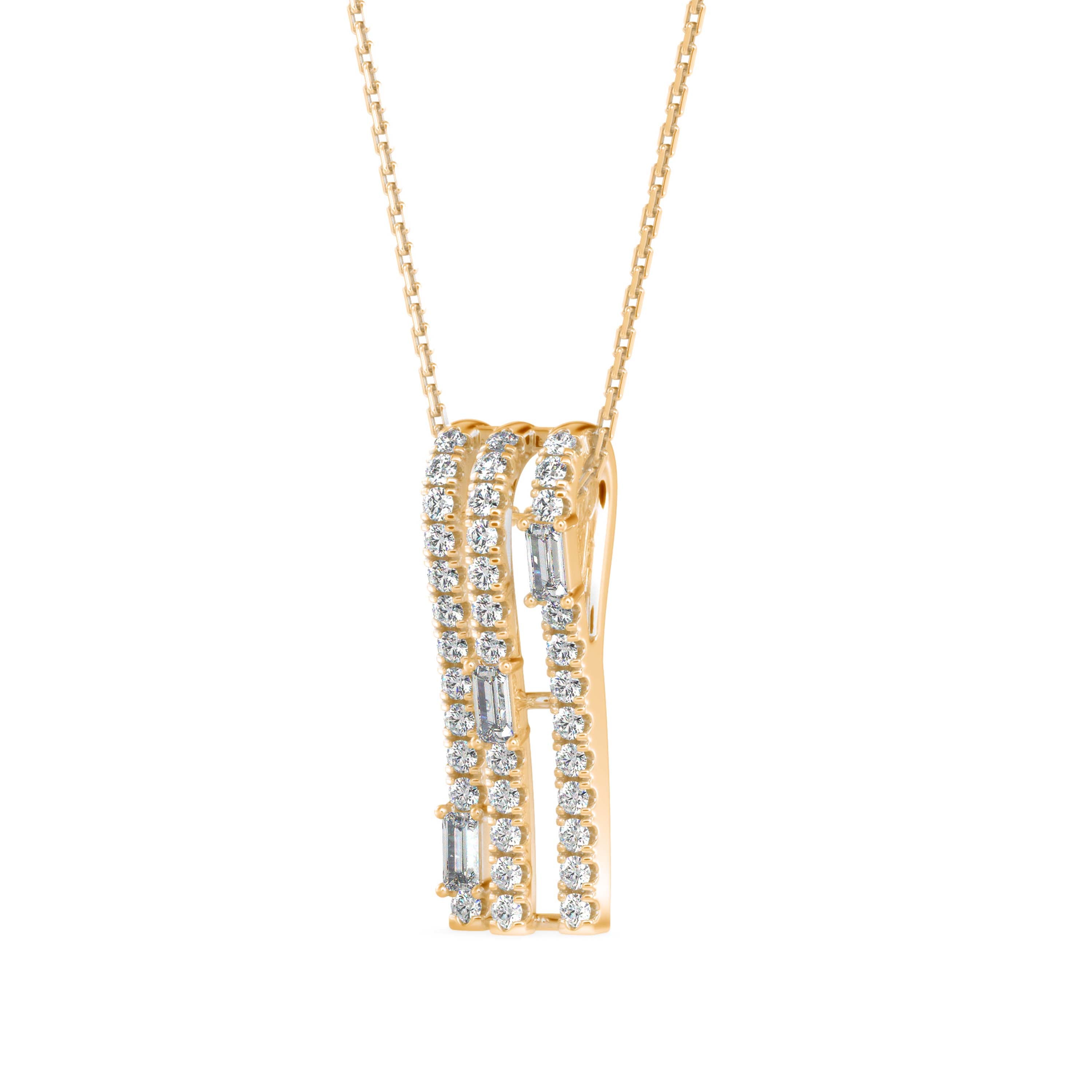 Savor Charm Diamond Pendant-Golden