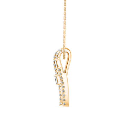 Savor Charm Diamond Pendant-Golden