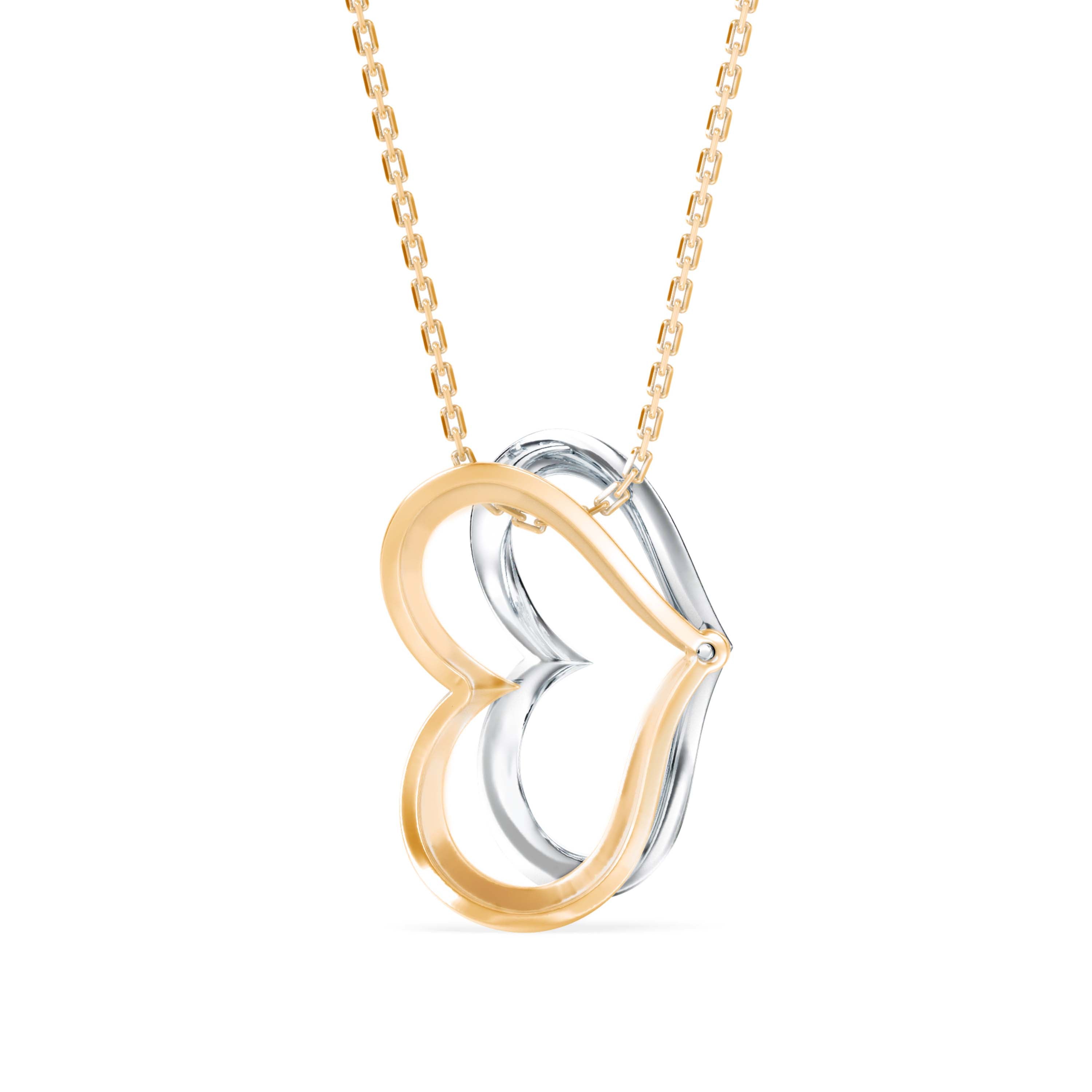 Pumpkin Heart Diamond Pendant-Golden