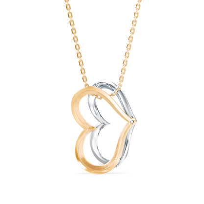 Pumpkin Heart Diamond Pendant-Golden