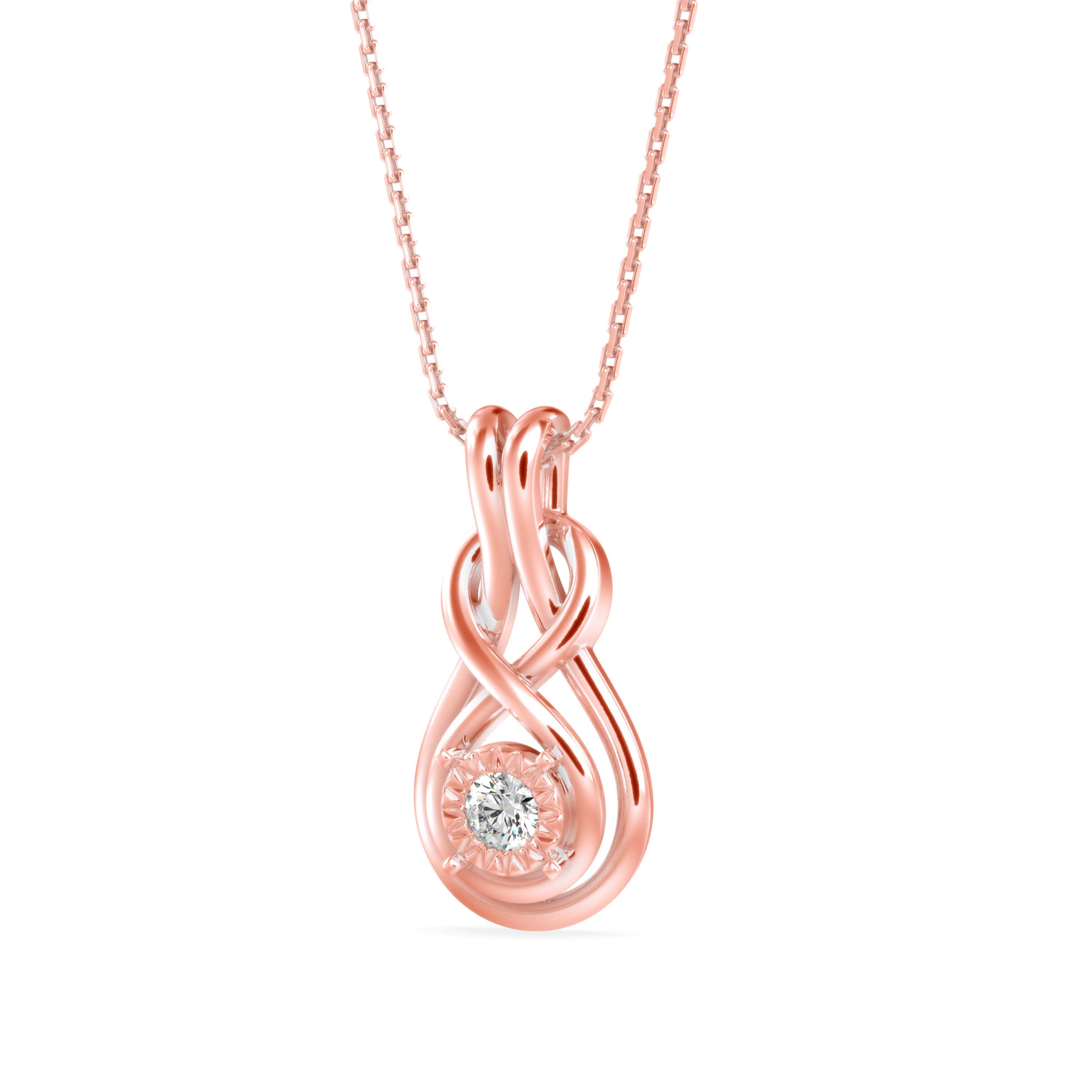 Hebe Diamond Pendant-Rose Gold