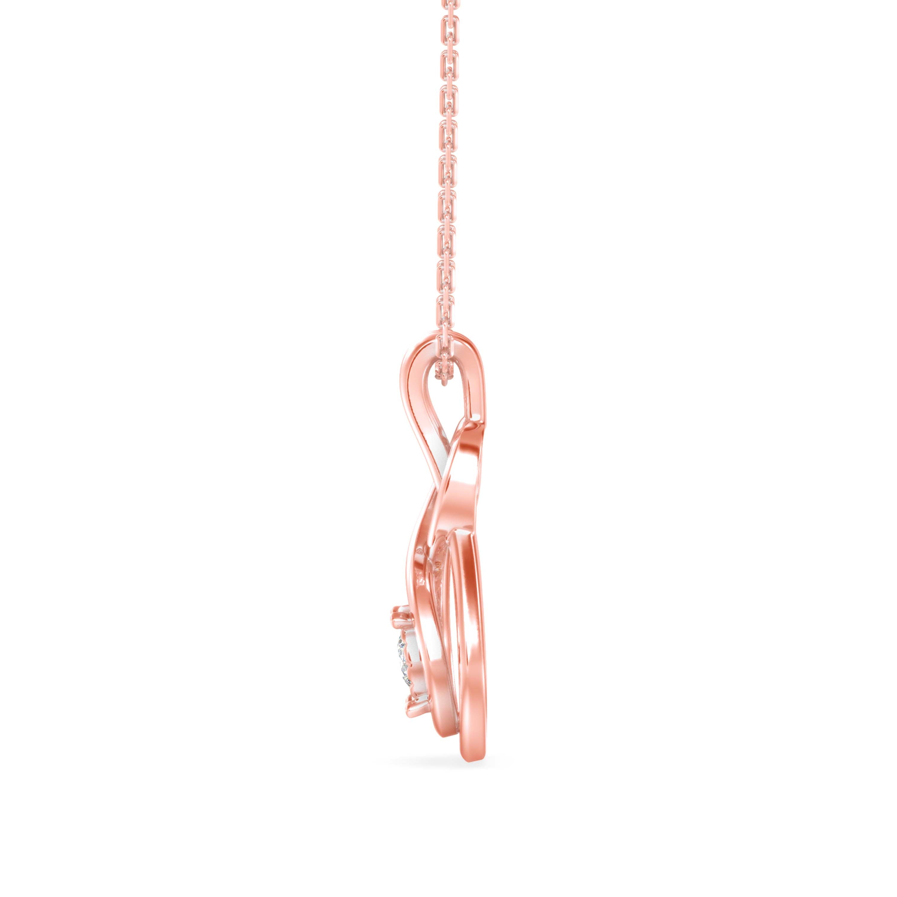 Hebe Diamond Pendant-Rose Gold