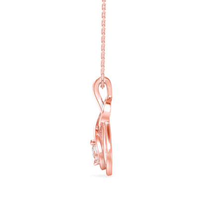 Hebe Diamond Pendant-Rose Gold