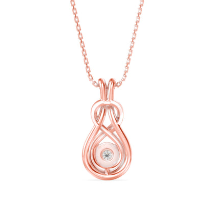 Hebe Diamond Pendant-Rose Gold