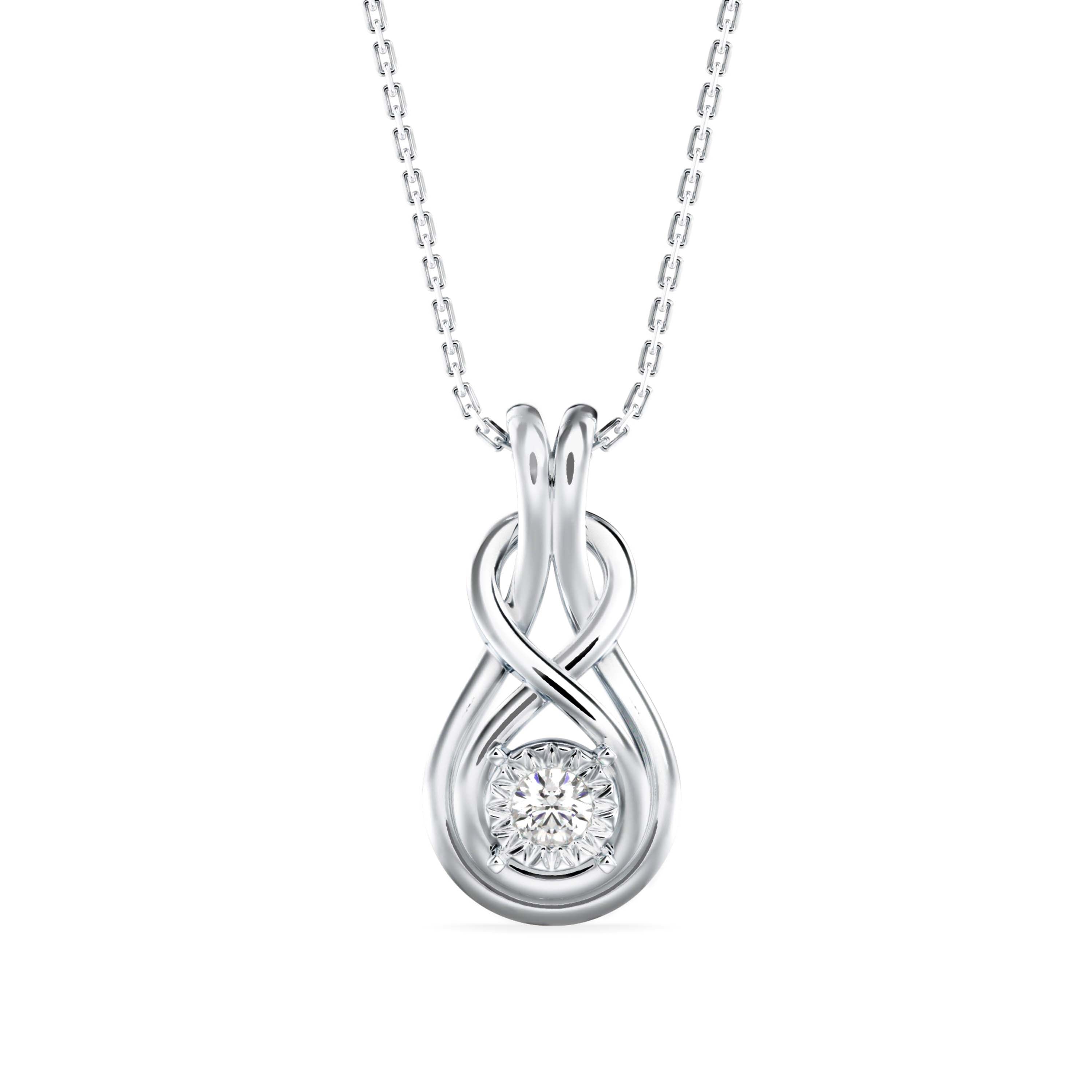 Hebe Diamond Pendant-Silver