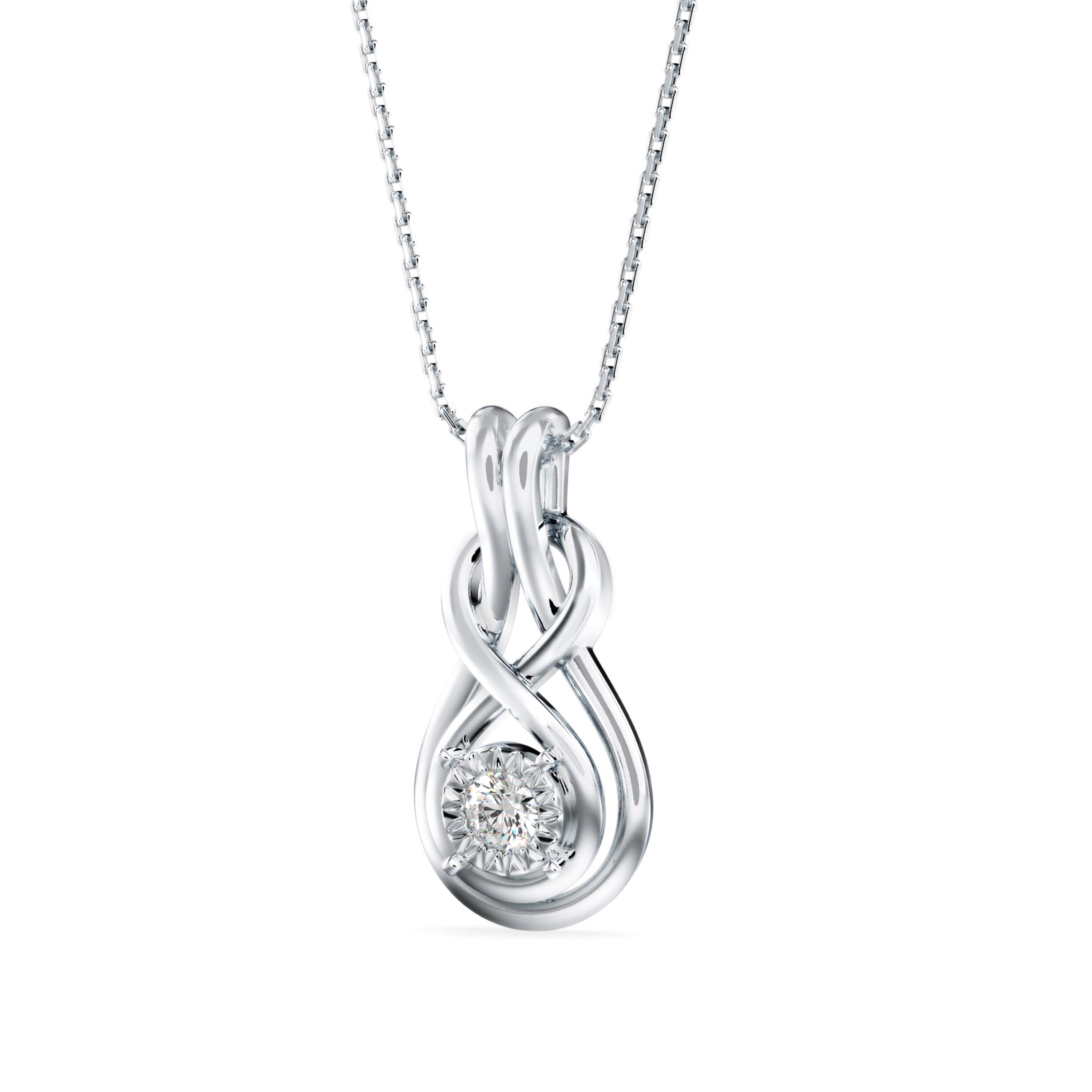 Hebe Diamond Pendant-Silver