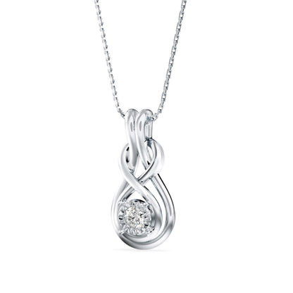 Hebe Diamond Pendant-Silver