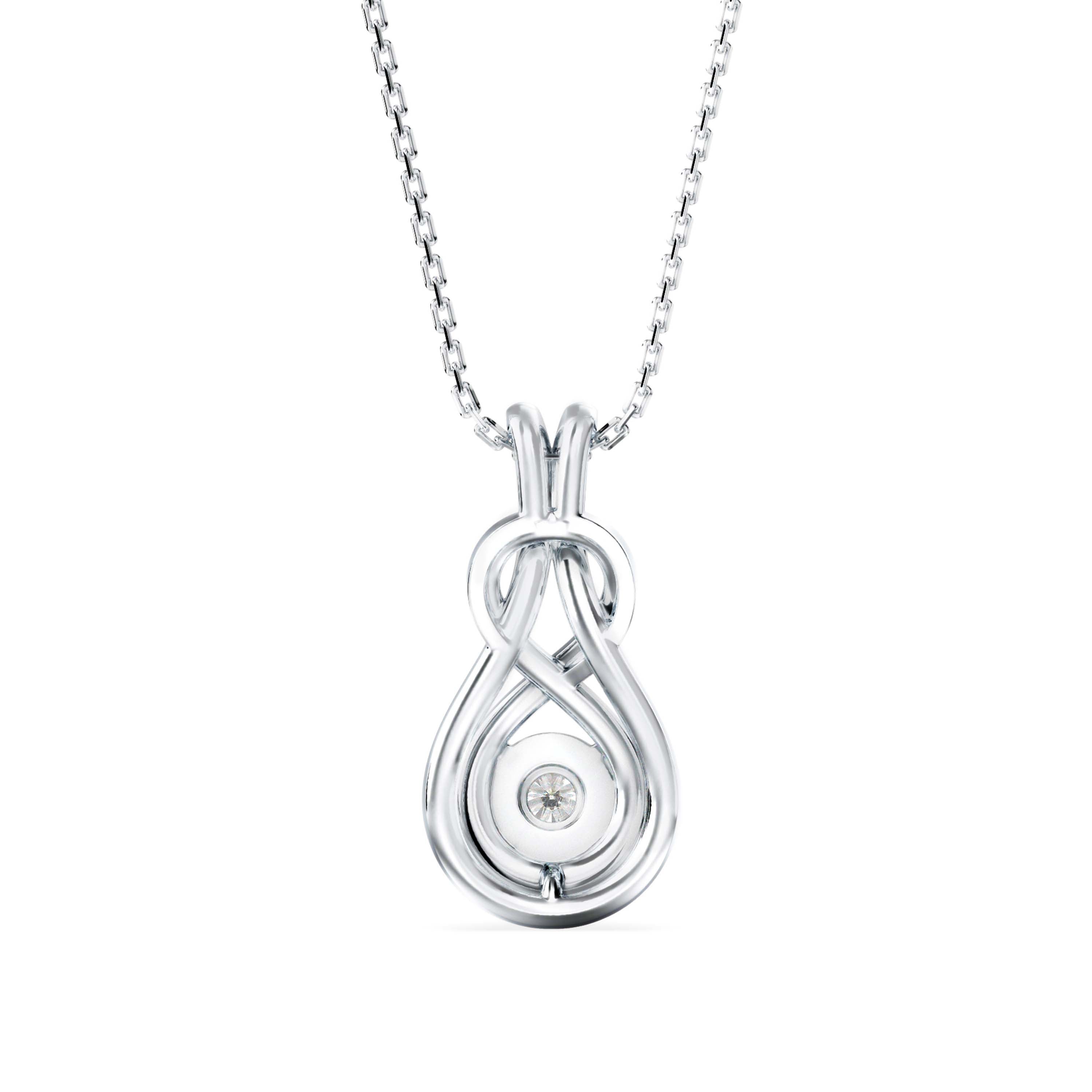 Hebe Diamond Pendant-Silver