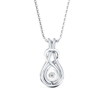 Hebe Diamond Pendant-Silver