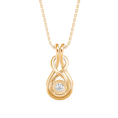 Hebe Diamond Pendant-Golden
