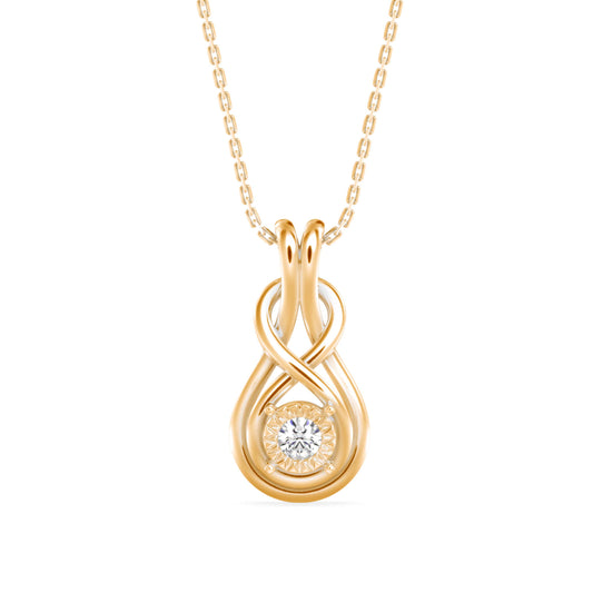 Hebe Diamond Pendant-Golden
