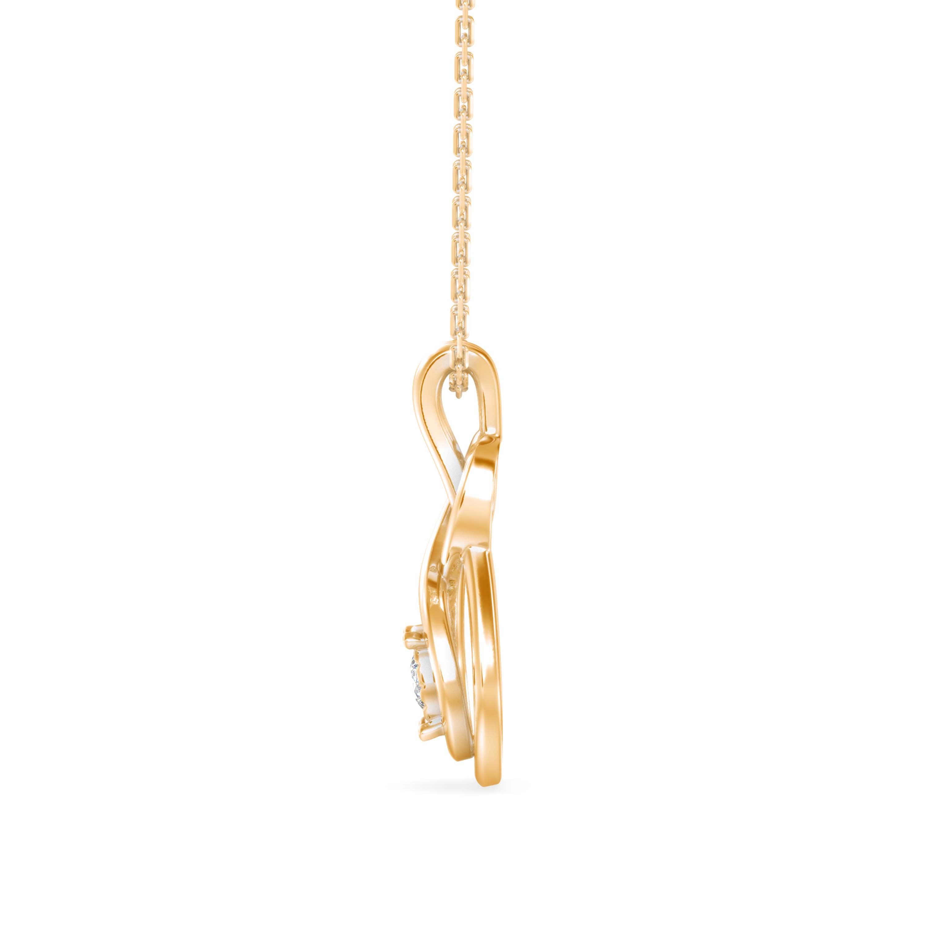 Hebe Diamond Pendant-Golden