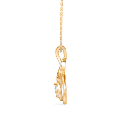 Hebe Diamond Pendant-Golden