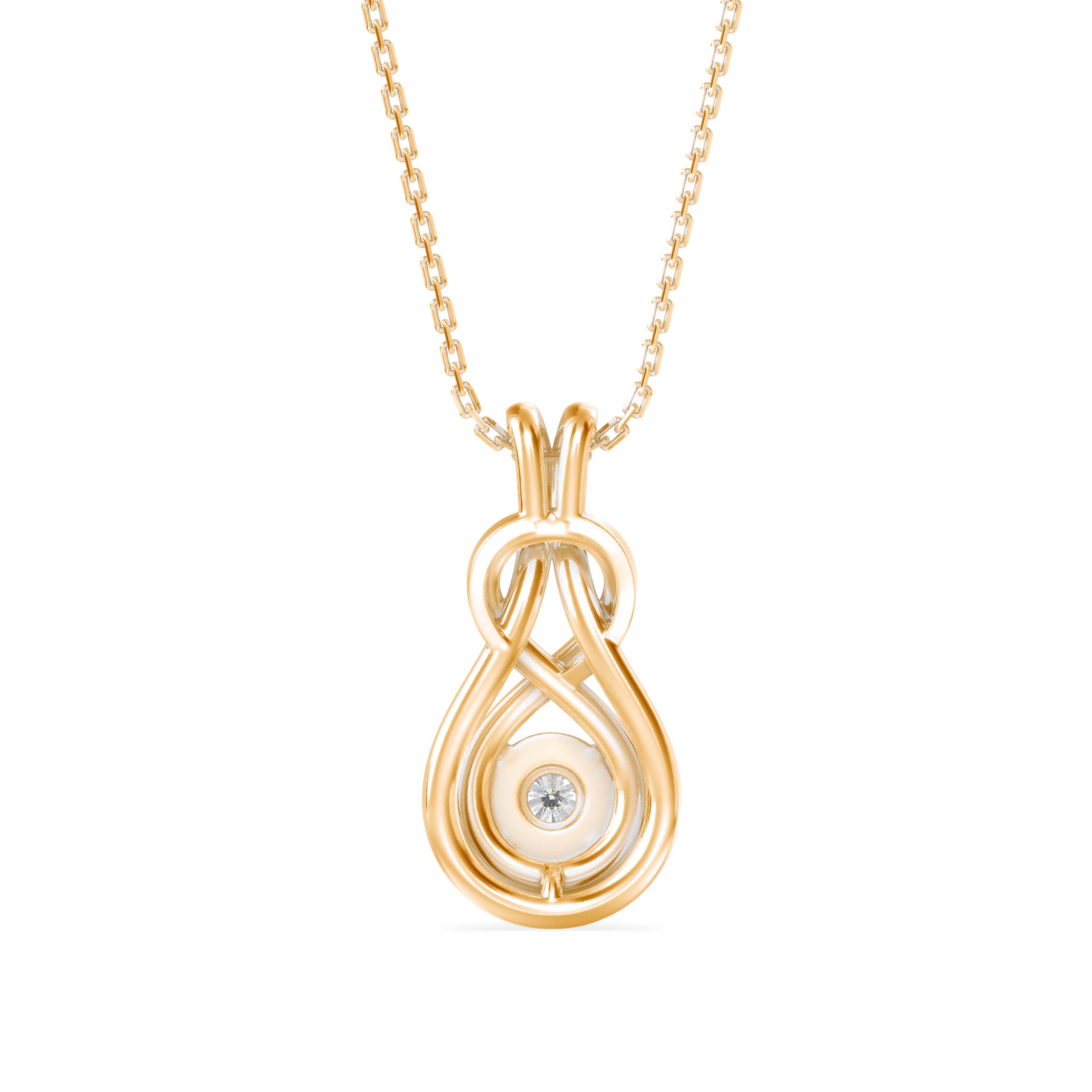 Hebe Diamond Pendant-Golden