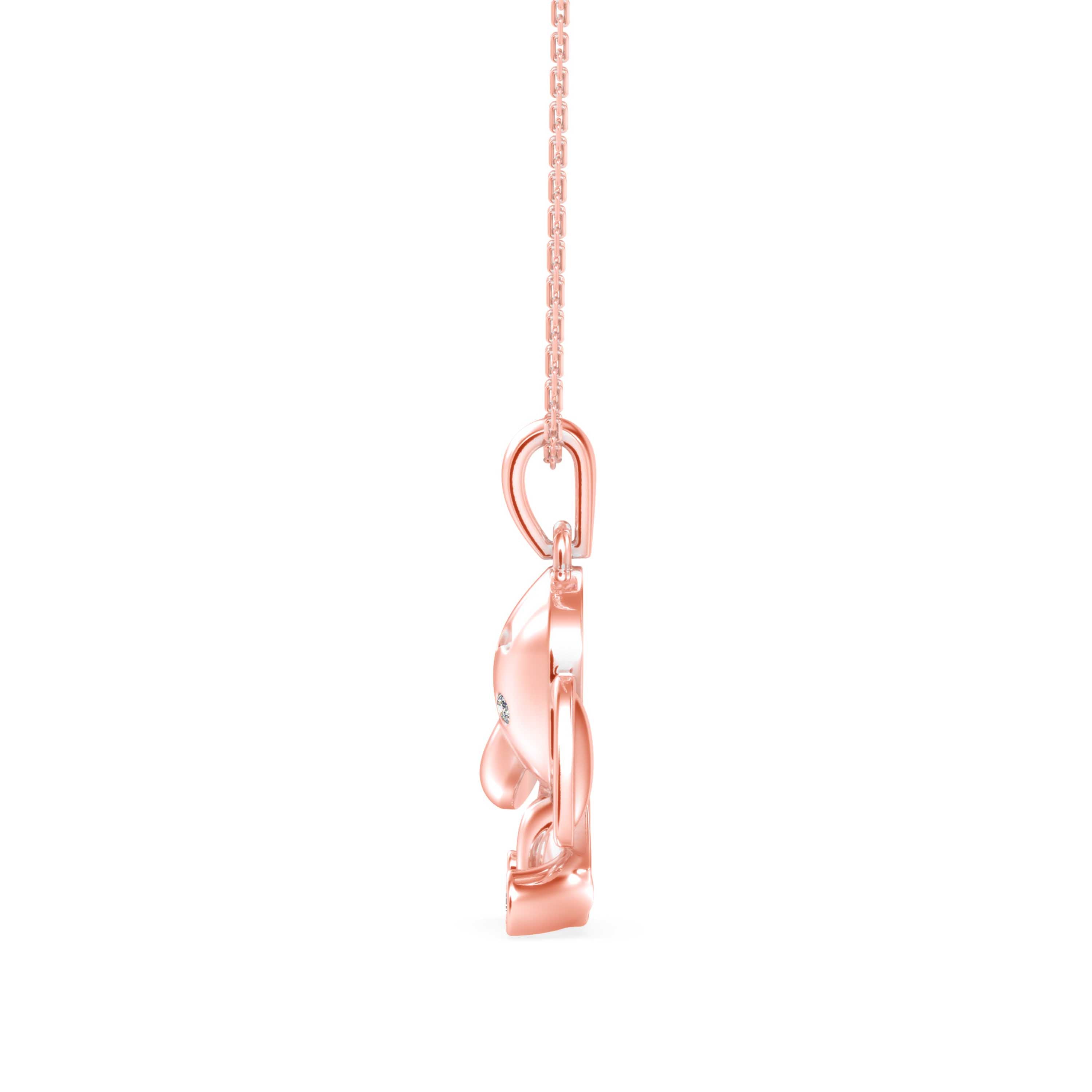Calf Diamond Pendant-Rose Gold