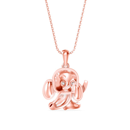 Calf Diamond Pendant-Rose Gold