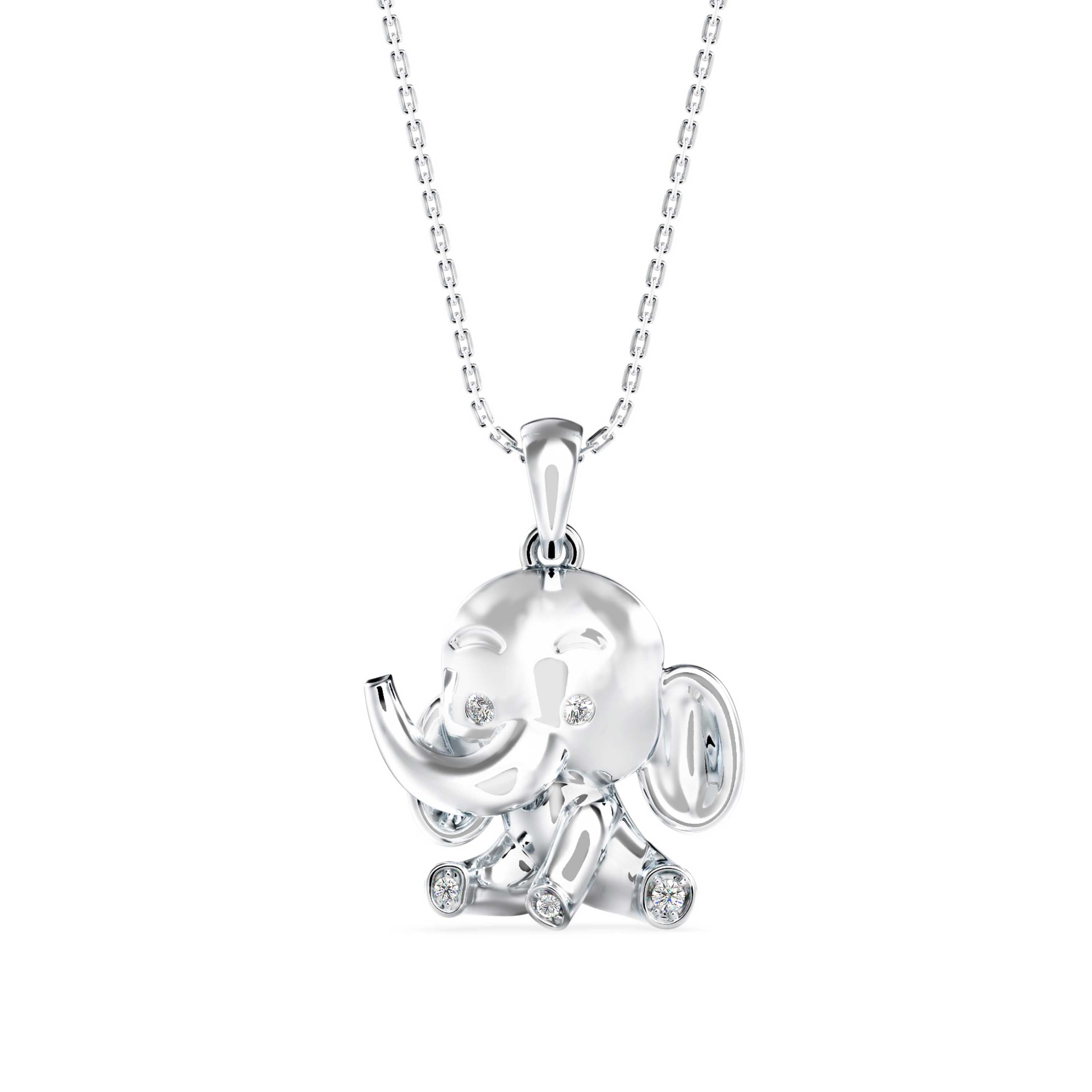 Calf Diamond Pendant-Silver