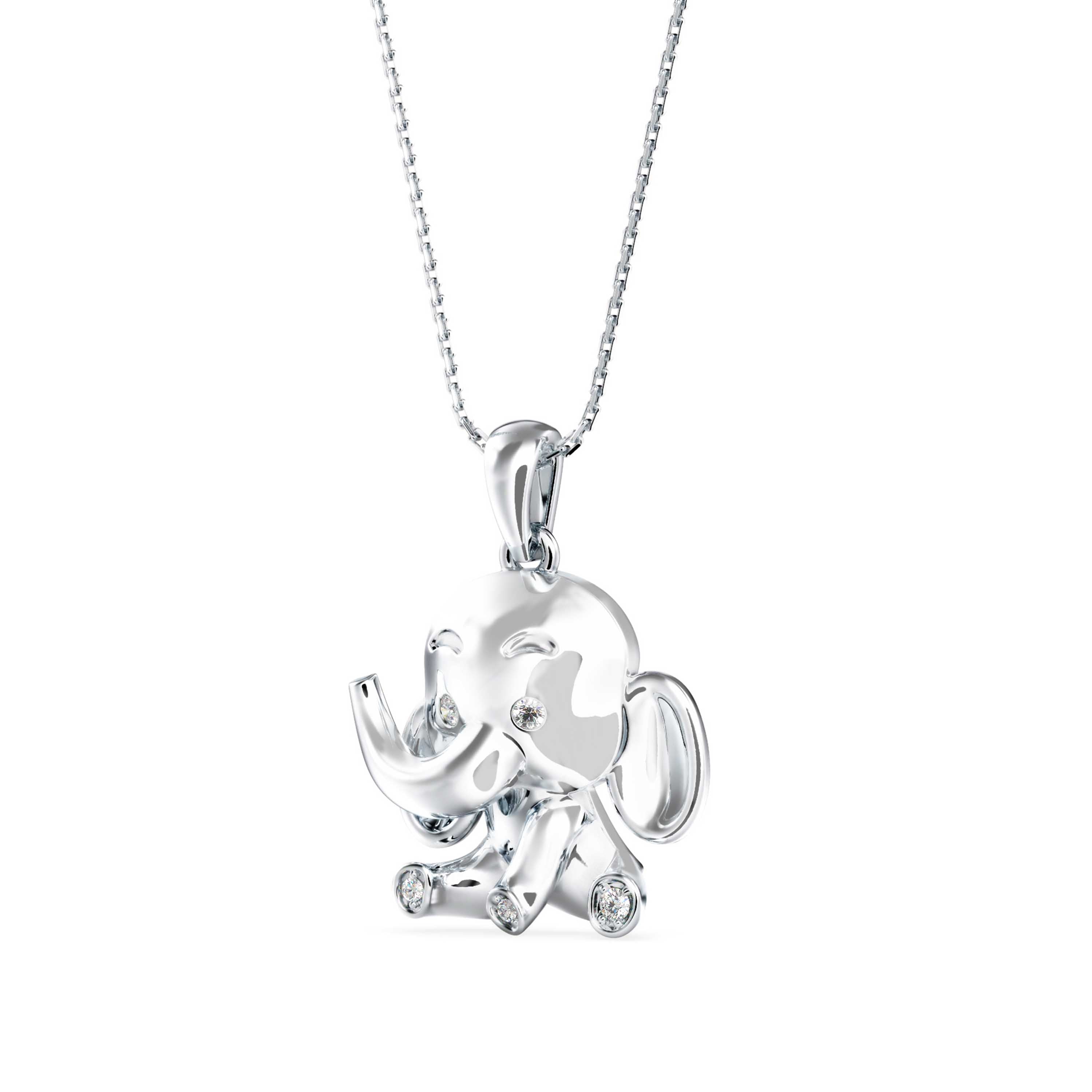 Calf Diamond Pendant-Silver