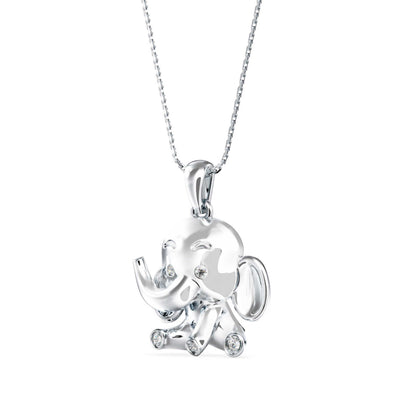 Calf Diamond Pendant-Silver