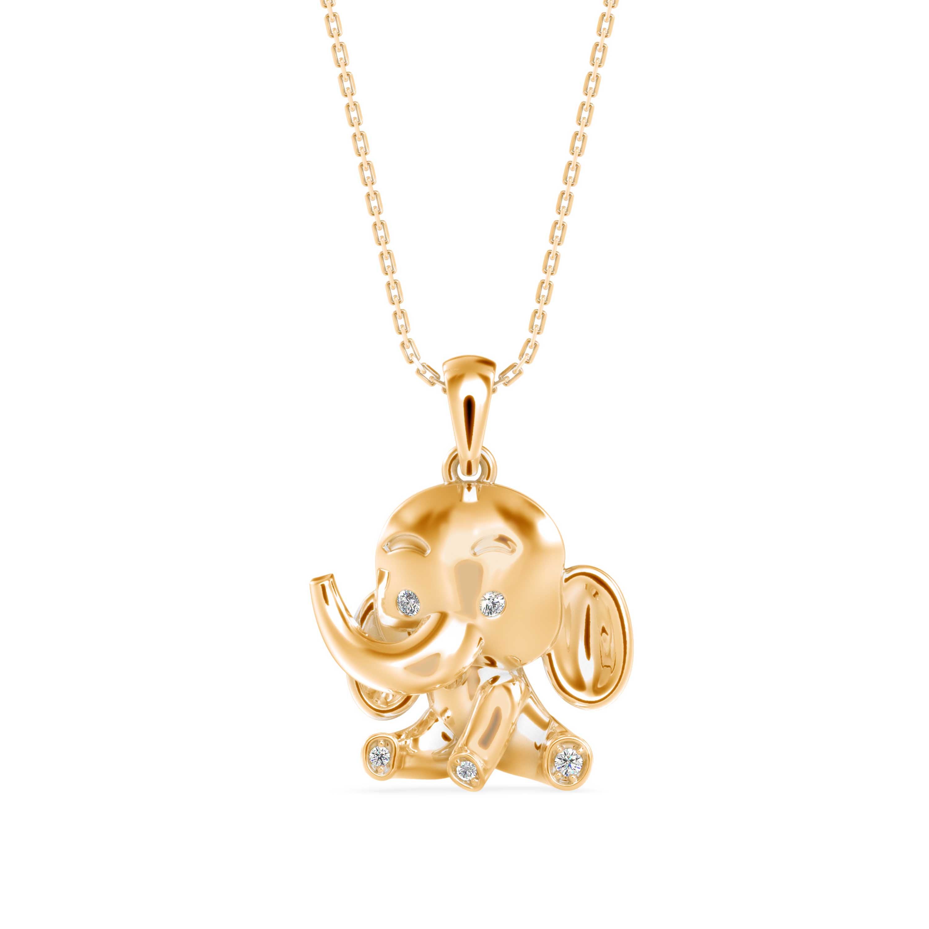 Calf Diamond Pendant-Golden