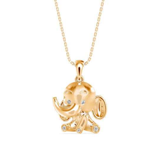 Calf Diamond Pendant-Golden