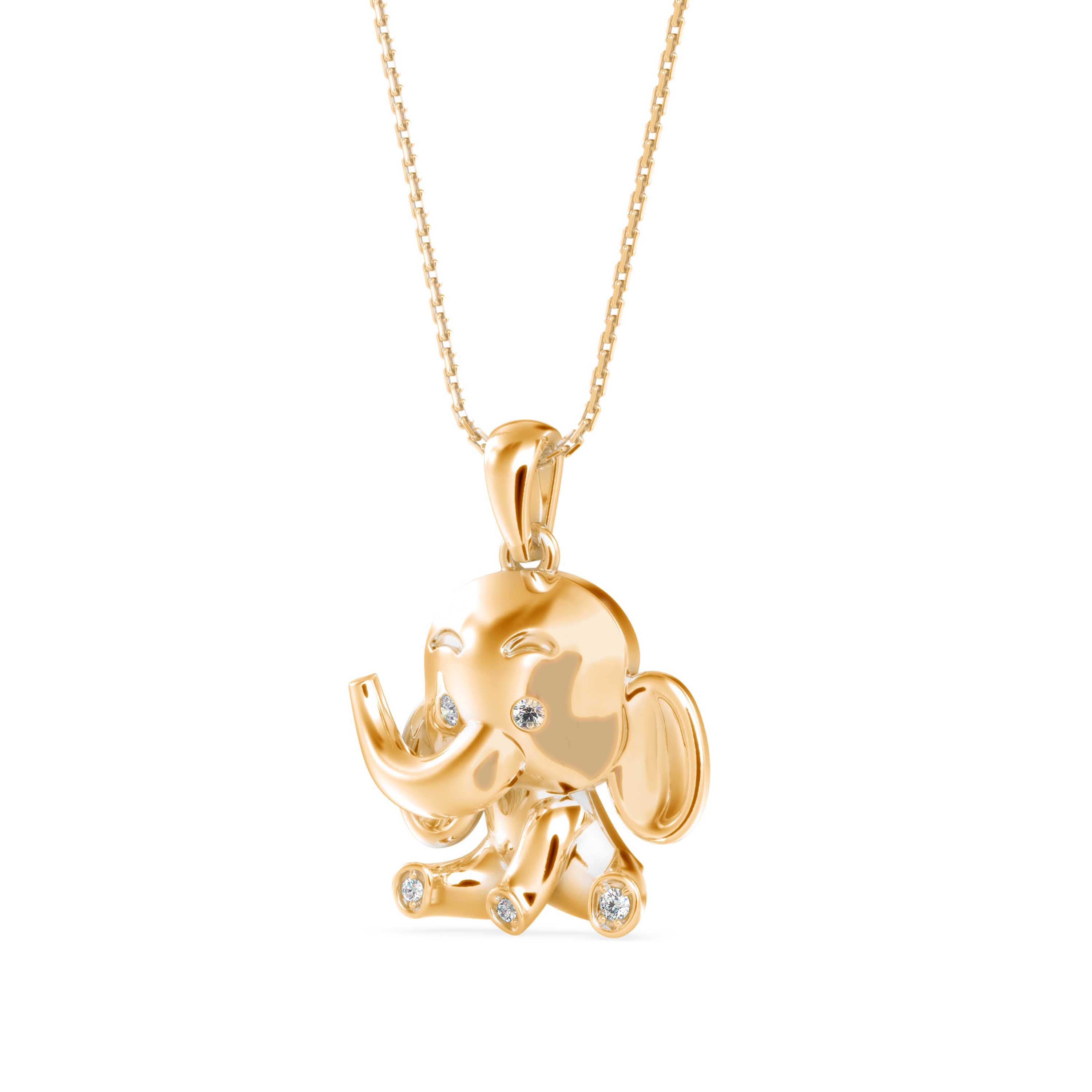 Calf Diamond Pendant-Golden