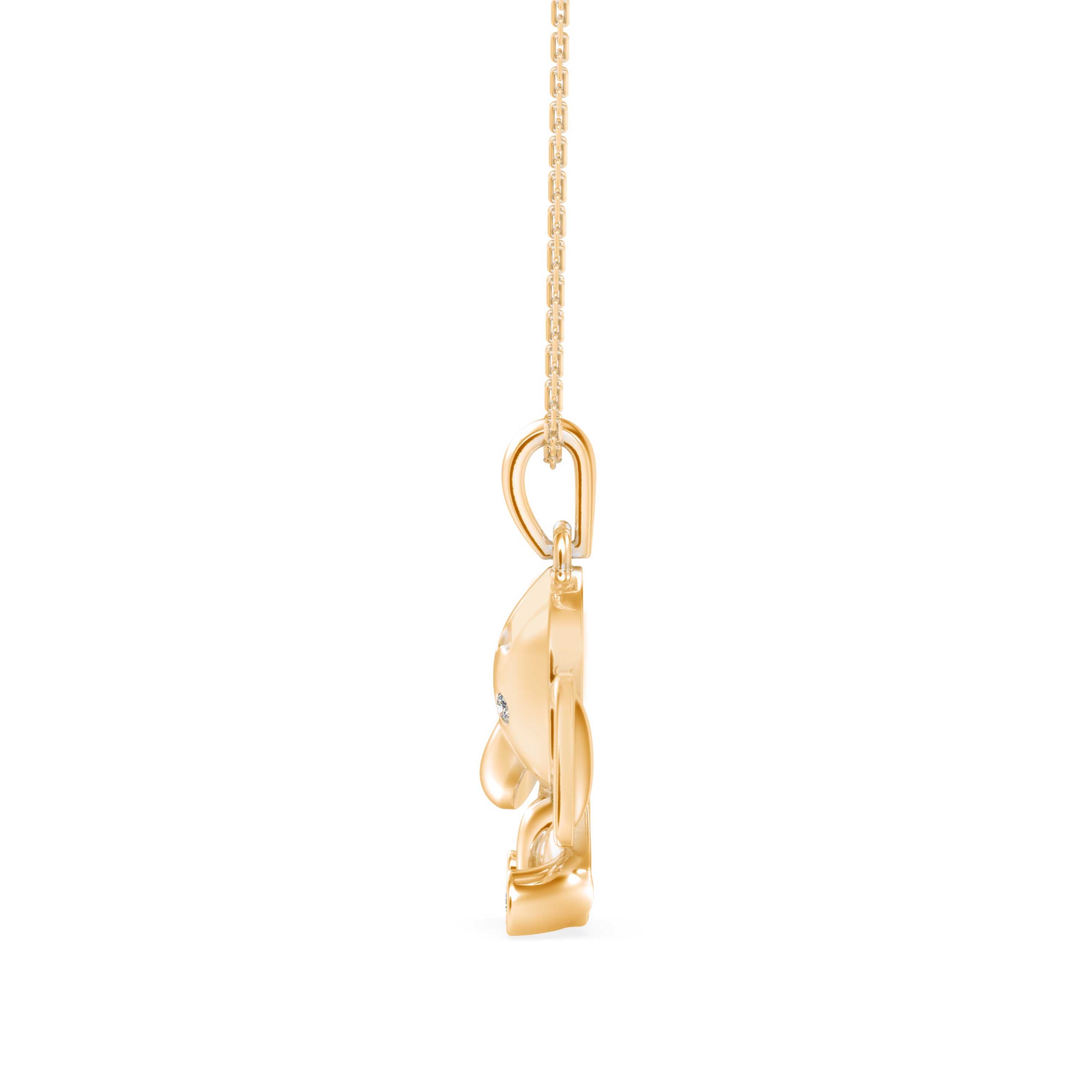 Calf Diamond Pendant-Golden