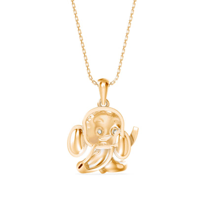 Calf Diamond Pendant-Golden