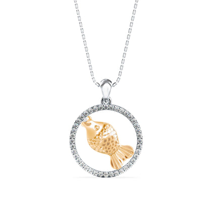 Squirtle Diamond Charm Pendant-Golden