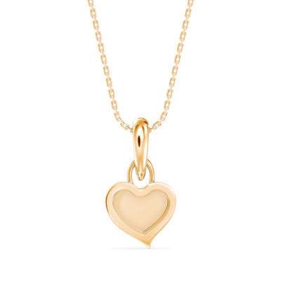 Heart Diamond Charm Pendant- Golden