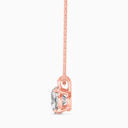 Flit Diamond Solitaire Pendant-Rose Gold