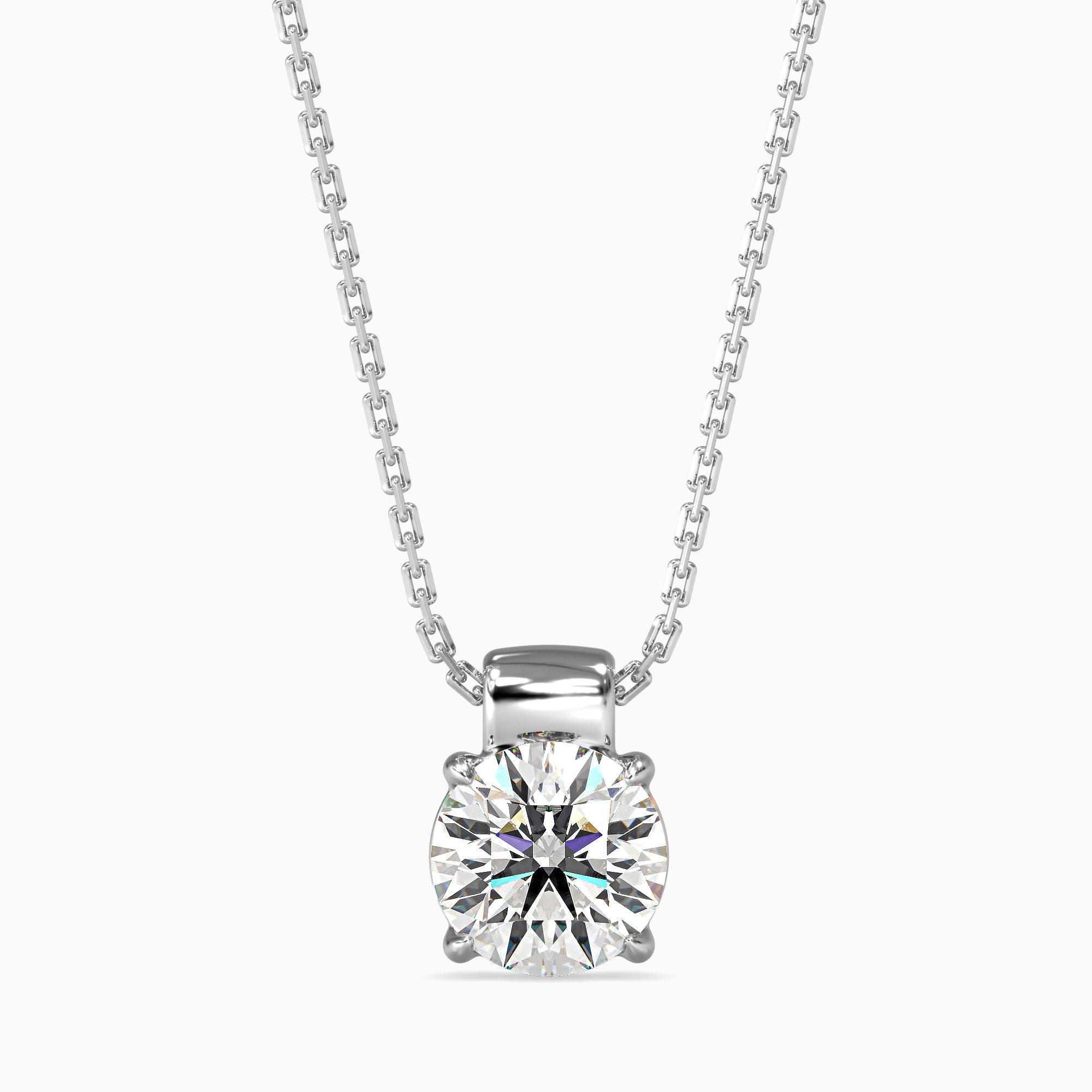 Flit Diamond Solitaire Pendant-Silver