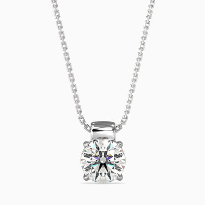 Flit Diamond Solitaire Pendant-Silver