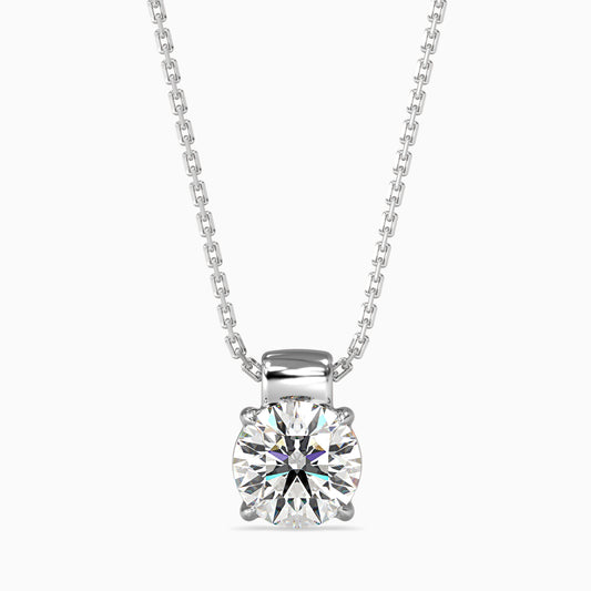Flit Diamond Solitaire Pendant-Silver