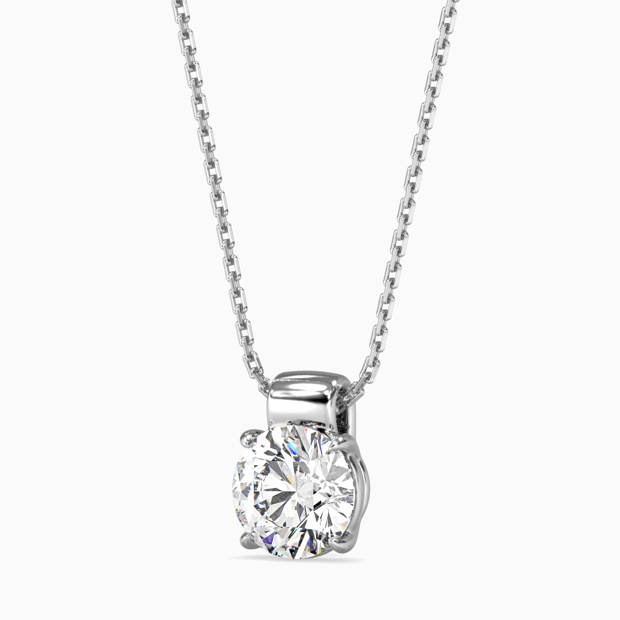 Flit Diamond Solitaire Pendant-Silver